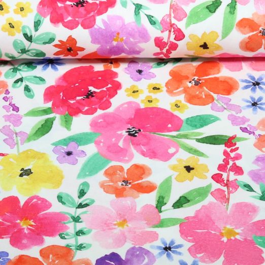 Toile canevas - Impression numérique de fleurs de printemps Blanc Multicolore Toile canevas - Impression numérique de fleurs de printemps Blanc Multicolore