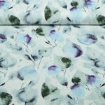 Lin viscose - Feuilles numériques Ecru Bleu clair