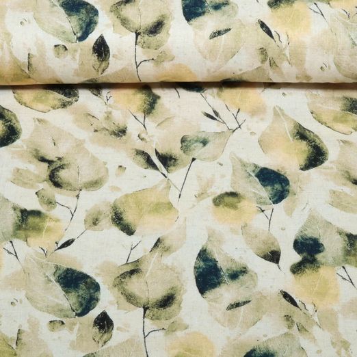 Lin viscose - Feuilles numériques Ecru Beige
