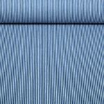 Tissu jeans pantalon - rayures Bleu