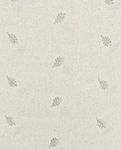 Lino di viscosa - Foglie ricamate Beige Oro