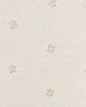 Lino in viscosa - Foglie e fiori ricamati Beige Oro