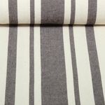 Coton tissé - Linge de cuisine à rayures Beige Café