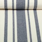 Coton tissé - Linge de cuisine à rayures Beige Bleu indigo Coton tissé - Linge de cuisine à rayures Beige Bleu indigo
