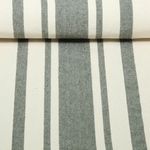 Coton tissé - Linge de cuisine à rayures Beige Kaki