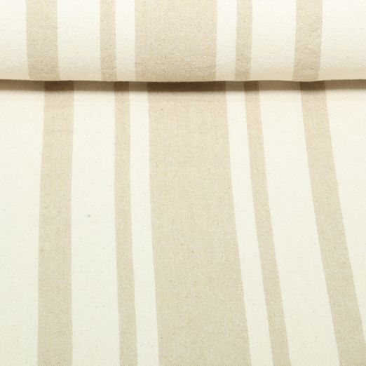 Coton tissé - Linge de cuisine à rayures Beige Marron clair Coton tissé - Linge de cuisine à rayures Beige Marron clair