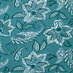 Viskosjersey - Paisley turkos