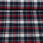 Baumwoll-Flanell - Holzfällerkaro Navy Rot Baumwoll-Flanell - Holzfällerkaro Navy Rot