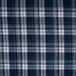 Flanelle de coton - carreaux de bûcheron Bleu marine