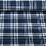 Baumwoll-Flanell - Holzfällerkaro Navy Weiß Baumwoll-Flanell - Holzfällerkaro Navy Weiß