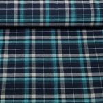 Baumwoll-Flanell - Holzfällerkaro Navy Türkis Baumwoll-Flanell - Holzfällerkaro Navy Türkis