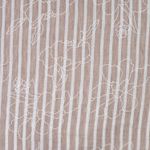 Tissu blouse & robe - Rayures florales imprimées caoutchouc marron
