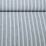 Blusen- & Kleiderstoff - Leinenlook Streifen Hellgrau