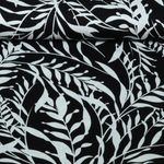 Jersey de viscose - Feuilles Noir Blanc Jersey de viscose - Feuilles Noir Blanc