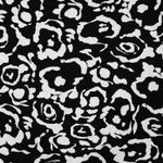 Viskosjersey - Abstrakta blommor svart vit