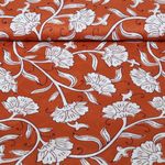Baumwoll-Popeline - Enjoy Kollektion Blüten Braun