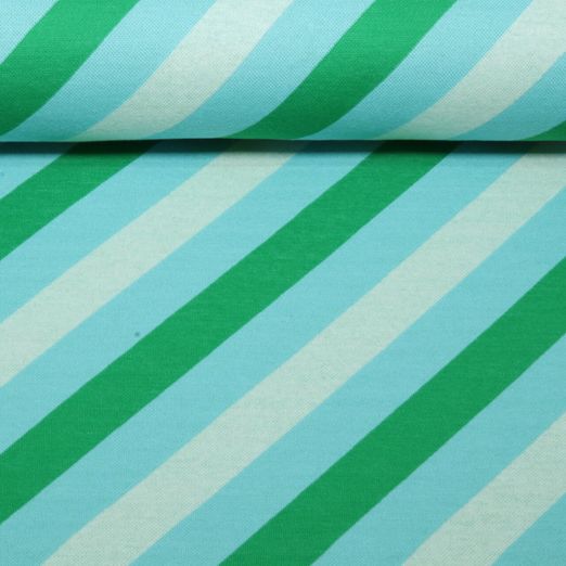Jersey jacquard bio - HHL Queen Of Heart Royal Candy Stripes Turquoise Jersey jacquard bio - HHL Queen Of Heart Royal Candy Stripes Turquoise