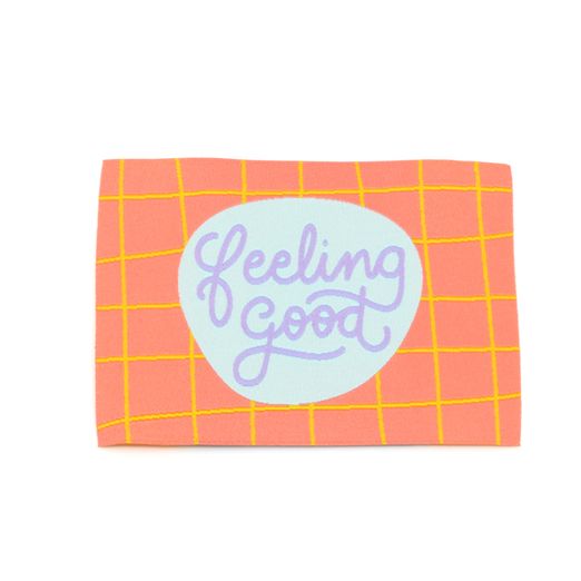 Étiquette tissée XL - Feeling Good - 60 x 80 mm Étiquette tissée XL - Feeling Good - 60 x 80 mm