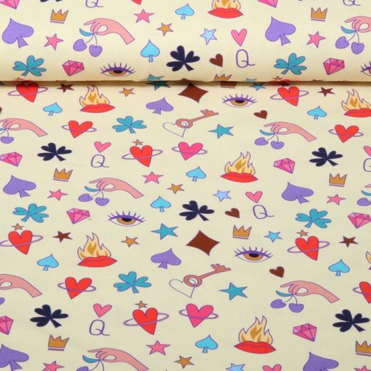 Bio Jersey - HHL Queen of Hearts Queens Secrets Beige Bio Jersey - HHL Queen of Hearts Queens Secrets Beige