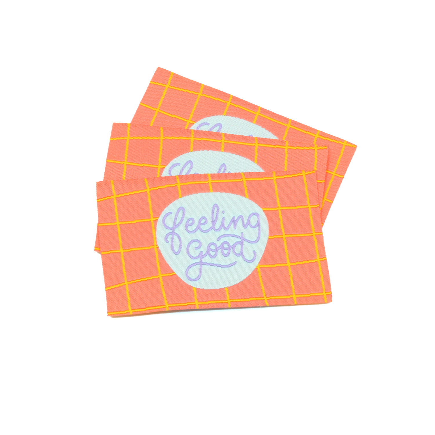 Étiquette tissée - Feeling Good - 57 x 38 mm-1 Étiquette tissée - Feeling Good - 57 x 38 mm-1