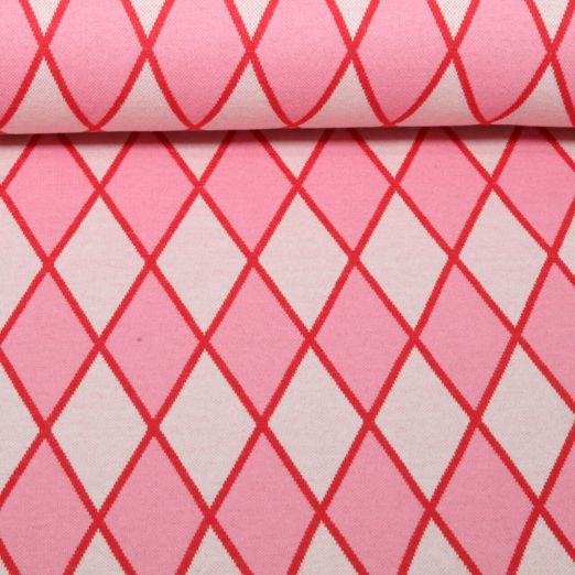 Jersey jacquard bio - HHL Queen Of Hearts Harlequin Hearts Rose vif