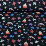 Gaze de coton bio Lisse - HHL Queen Of Hearts Queens Secrets Noir Gaze de coton bio Lisse - HHL Queen Of Hearts Queens Secrets Noir