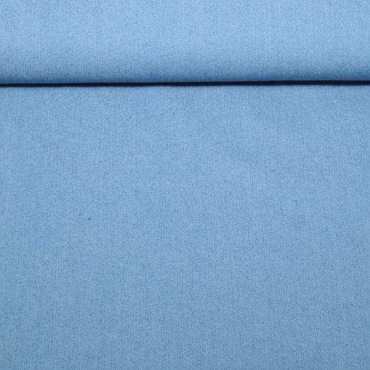 Tissu jeans pantalon - Prélavé Uni Bleu marine