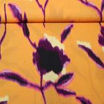 Kleider und Blusenstoff - Twill Digital Blumen Orange Kleider und Blusenstoff - Twill Digital Blumen Orange