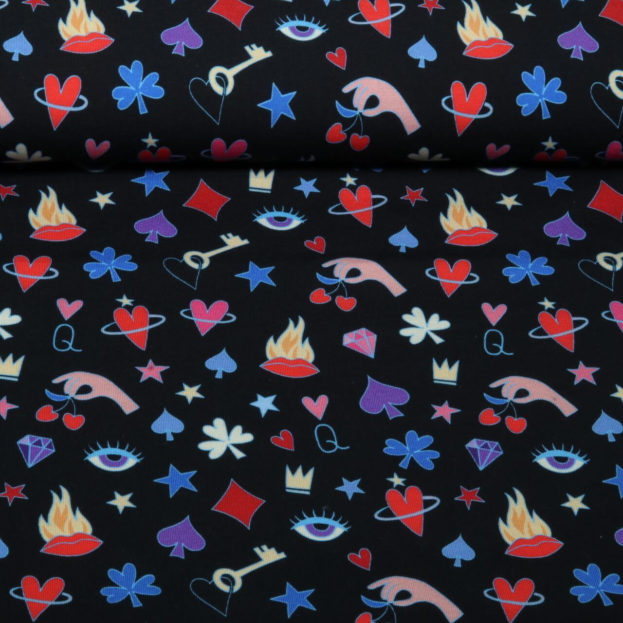 Bio Jersey - HHL Queen of Hearts Secrets Schwarz-0 Bio Jersey - HHL Queen of Hearts Secrets Schwarz-0