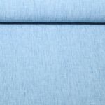 Tissu robes et blouses - aspect lin Mélange Bleu clair