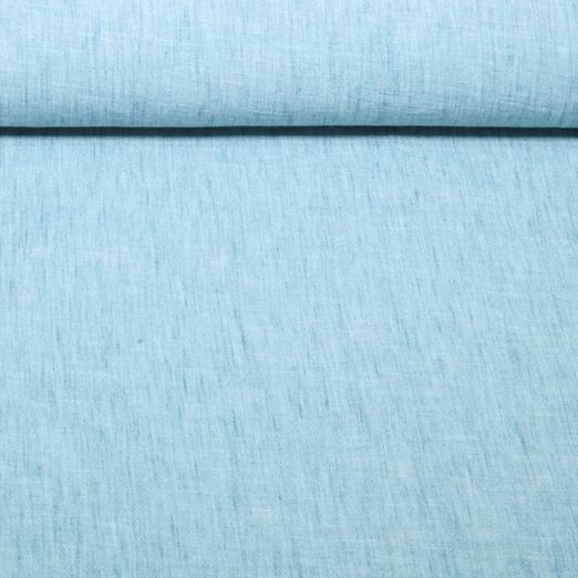 Tissu robes et blouses - aspect lin Bleu pétrole