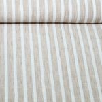 Tissu robes et blouses - Aspect lin Mélange rayures Beige Tissu robes et blouses - Aspect lin Mélange rayures Beige