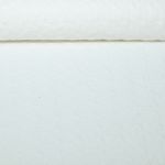 Voile de coton - Broderie cercles fleurs Ecru