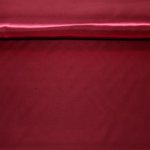 Satin - Uni Weinrot