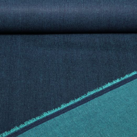 Tissu jeans pantalon - Bleu pétrole Tissu jeans pantalon - Bleu pétrole