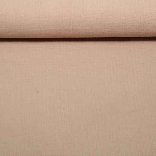 Baumwoll Musselin Pina - Dunkelbeige Baumwoll Musselin Pina - Dunkelbeige