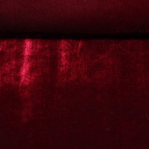 Jersey velours - Uni Bordeaux