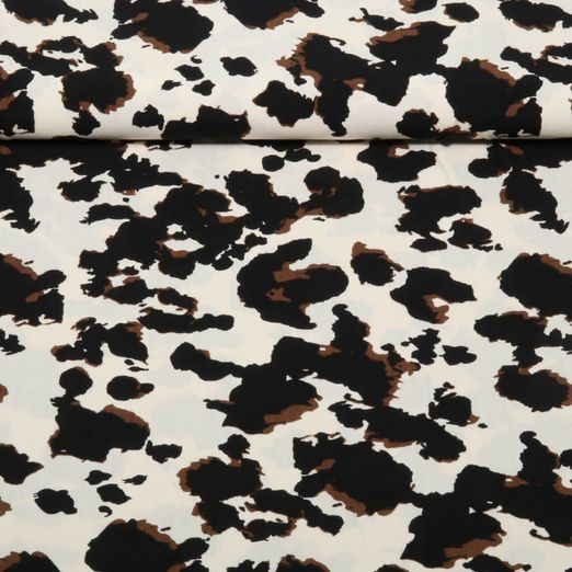 Viscose Popeline - Léopard Spots Beige