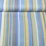 Viscose - Rayon Slub Stretch mélange de rayures Bleu