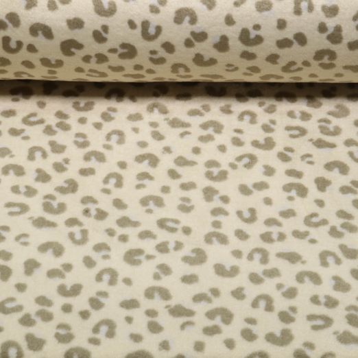 Polaire ultra douce - Doubleface Léopard Beige
