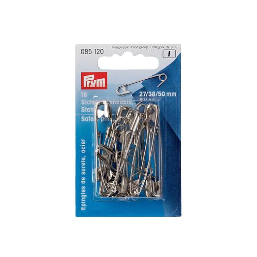 PRYM Sicherheitsnadeln 27/38/50 mm - silberfarbig - 18 Stück