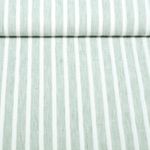 Tissu robes et blouses - aspect lin rayures Vert Mélange