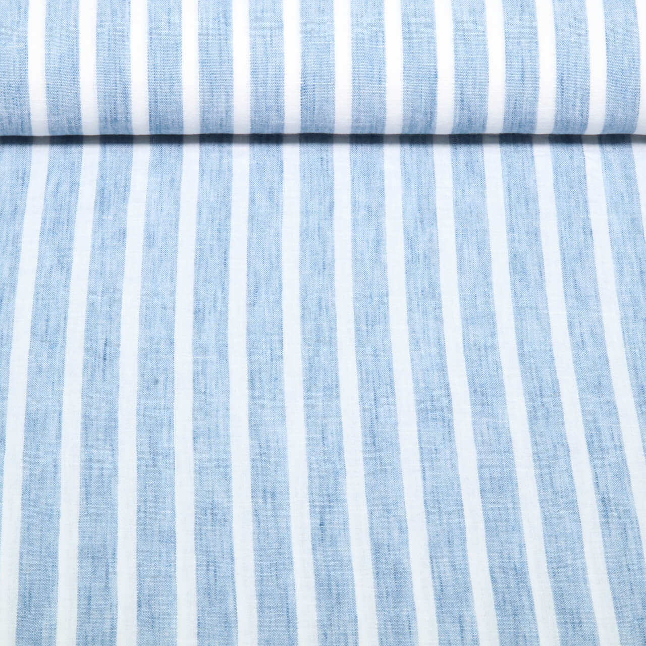 Tissu robes et blouses - aspect lin rayures Mélange Bleu clair-0 Tissu robes et blouses - aspect lin rayures Mélange Bleu clair-0