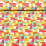 Coton tissé Retro Geo Multicolore Coton tissé Retro Geo Multicolore