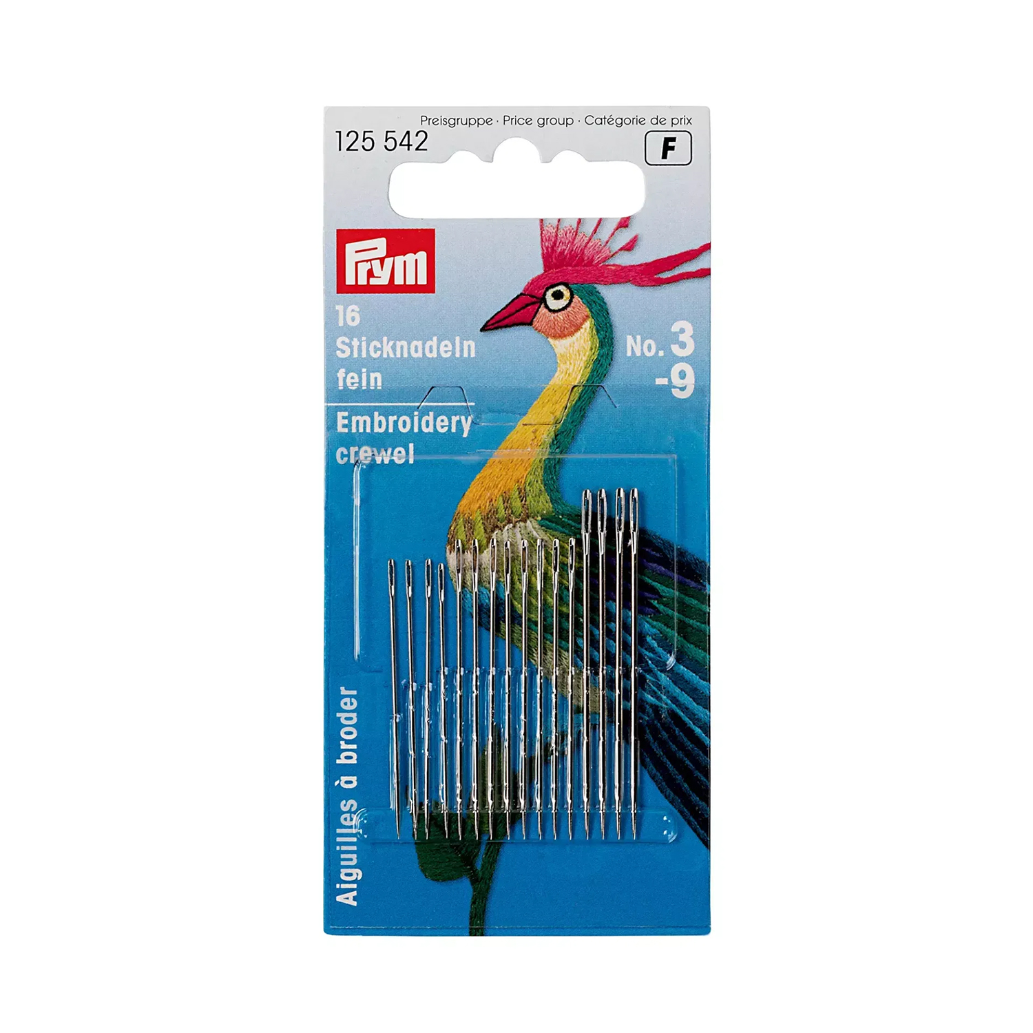 PRYM Crewelnadeln - Nr. 3-9, sortiert - silberfarbig-0 PRYM Crewelnadeln - Nr. 3-9, sortiert - silberfarbig-0