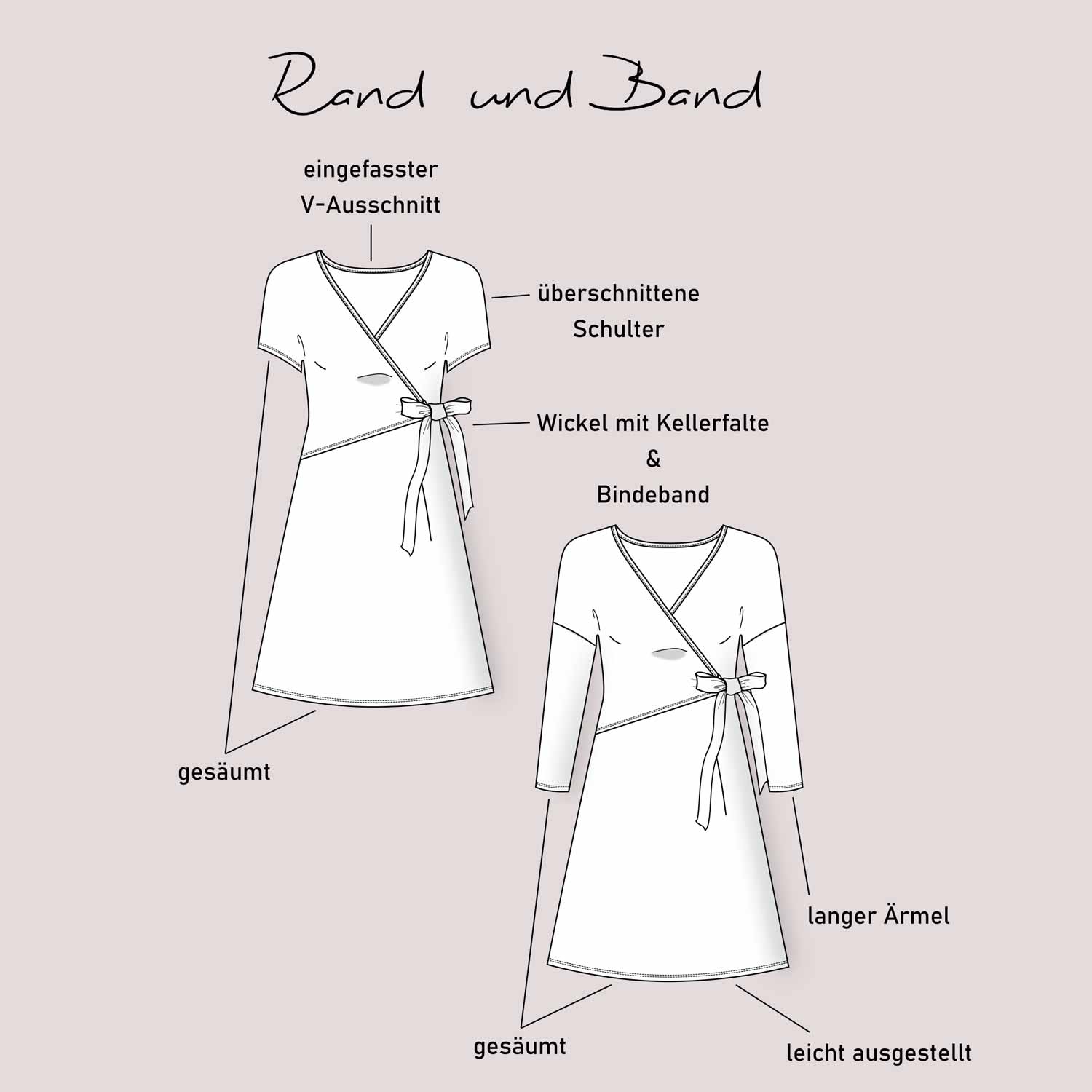 Kleid - Rand und Band - Schnittmuster eBook-1 Kleid - Rand und Band - Schnittmuster eBook-1