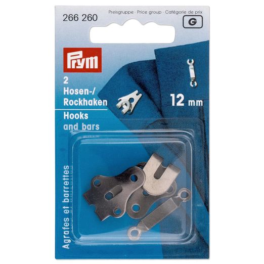 PRYM Hosen- und Rockhaken schwarz - 12mm - 2 Stück PRYM Hosen- und Rockhaken schwarz - 12mm - 2 Stück
