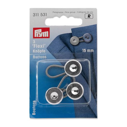 PRYM Flexi-Knöpfe mit Schlaufe - 3 Stück PRYM Flexi-Knöpfe mit Schlaufe - 3 Stück