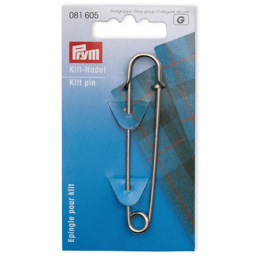 PRYM Kiltnadel 76mm - silber - 1 Stück