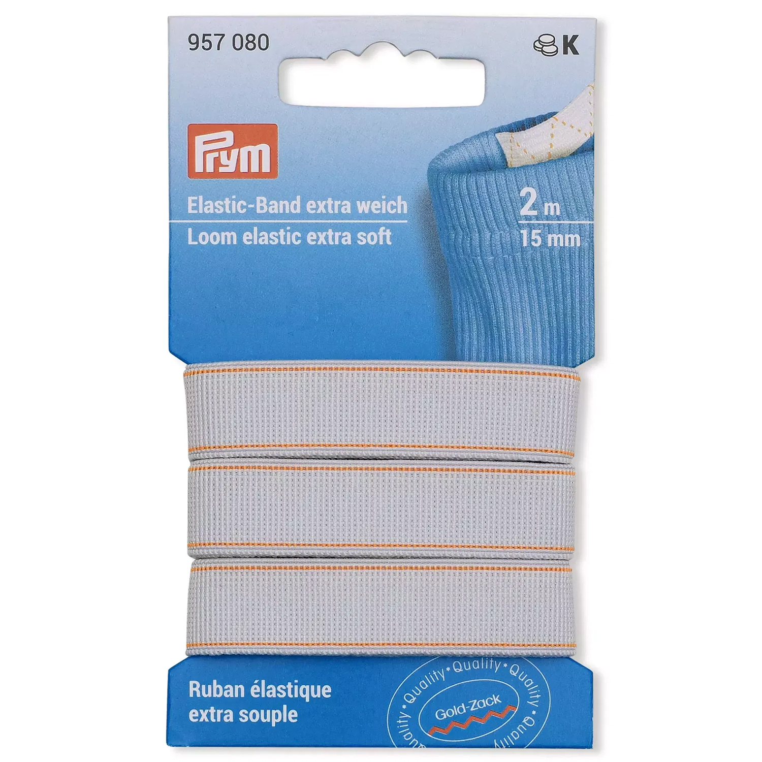 PRYM Elastic-Band extra weich - 15mm - 2m Länge-0 PRYM Elastic-Band extra weich - 15mm - 2m Länge-0